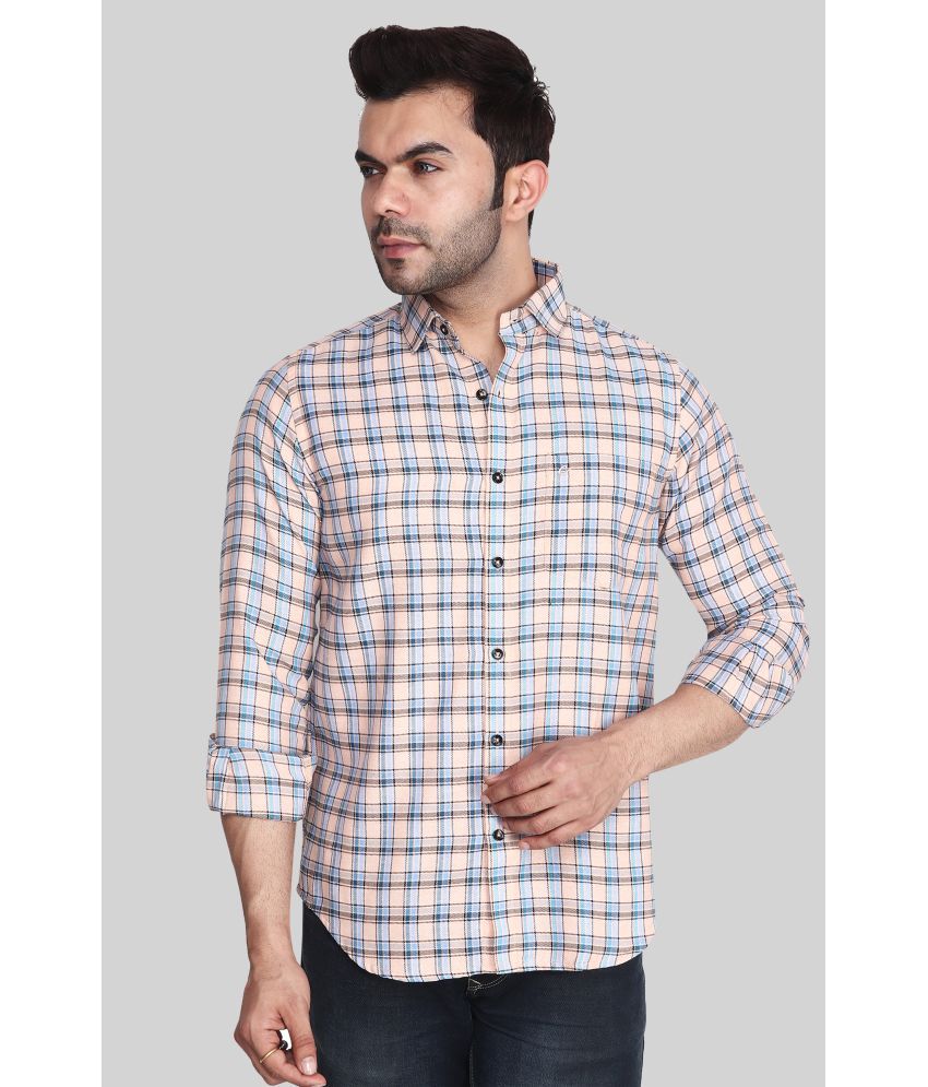     			Comey 100% Cotton Slim Fit Checks Full Sleeves Men's Casual Shirt - Blue ( Pack of 1 )