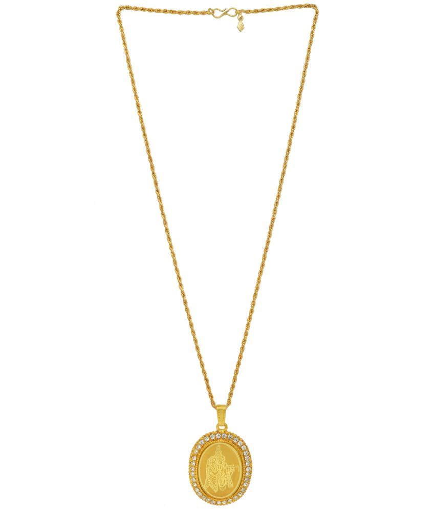     			Memoir Yellow Religious Pendant With Chain ( Pack of 1 )