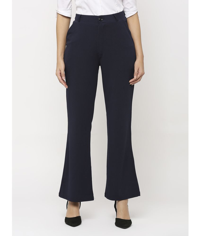     			Smarty Pants Navy Cotton Regular Women's Formal Pants ( Pack of 1 )
