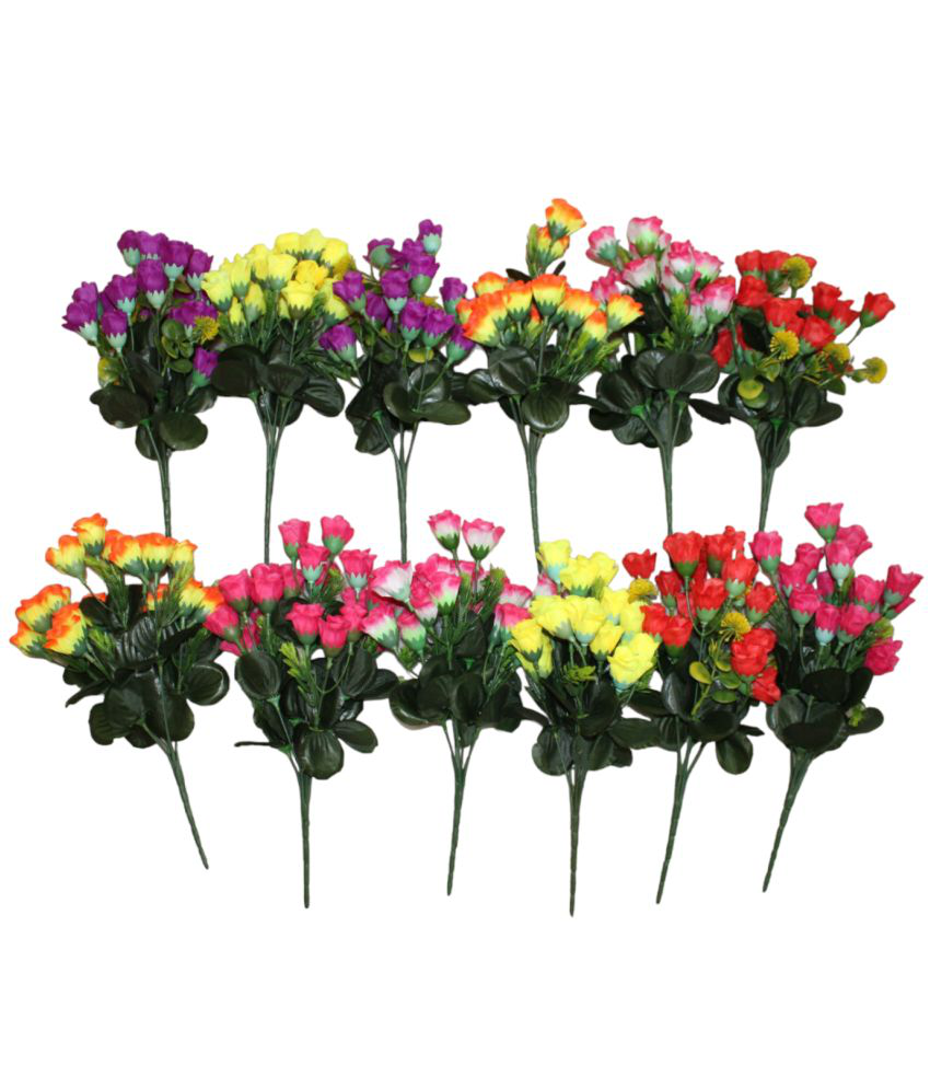     			WhiteLand - Multicolor Rose Artificial Flower ( Pack of 12 )