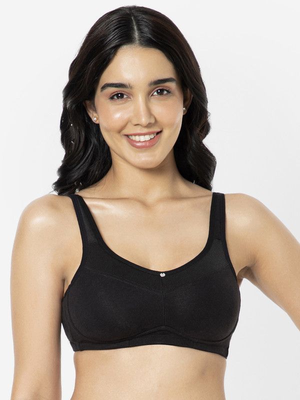     			Amante Black Cotton Non Padded Women's Everyday Bra ( Pack of 1 )