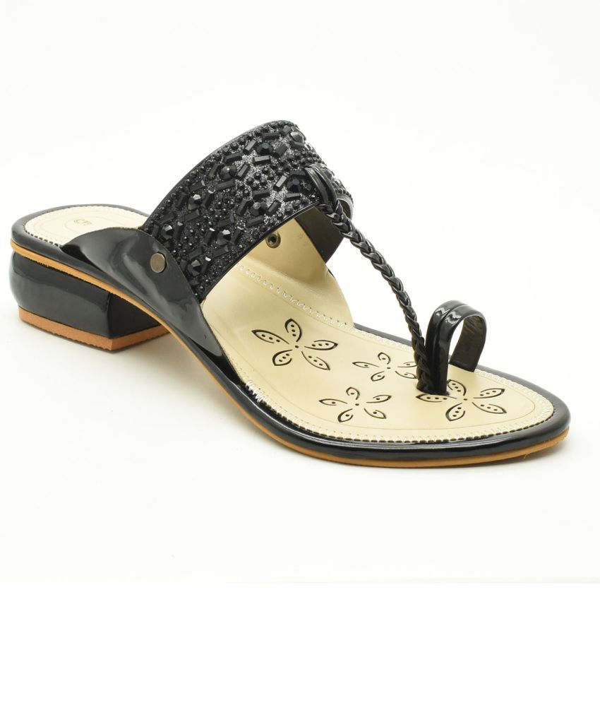     			IndiForce Black Women's Flats