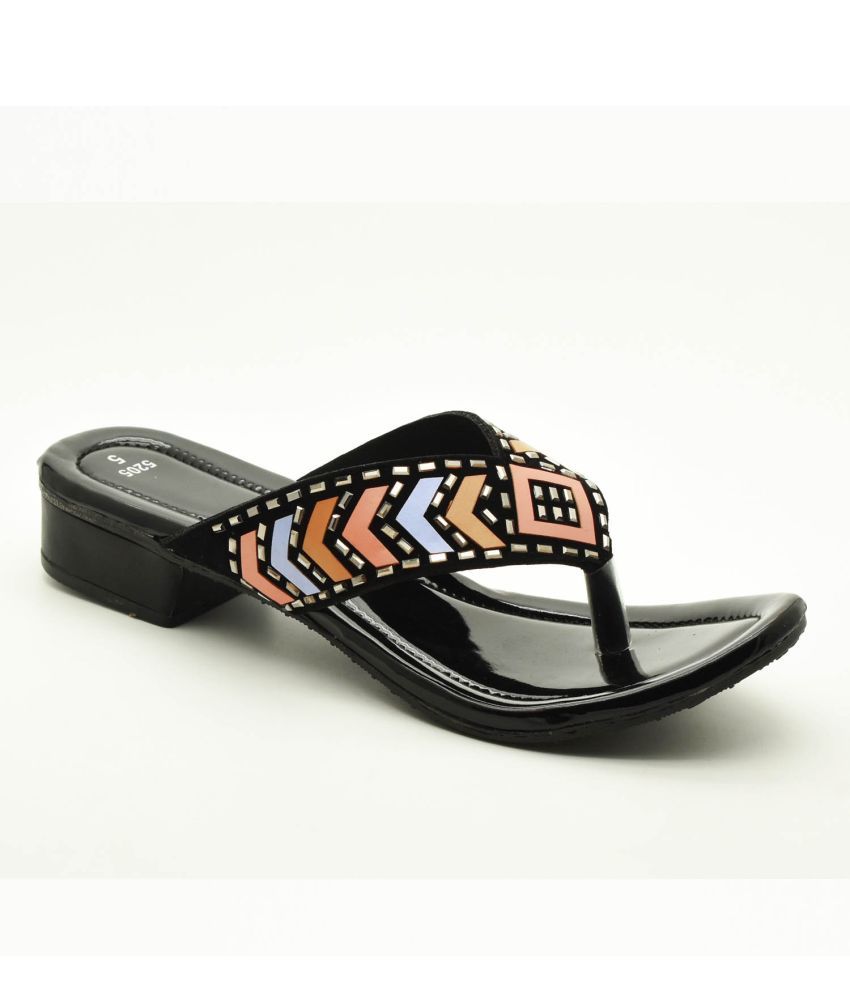     			IndiForce Black Women's Flats