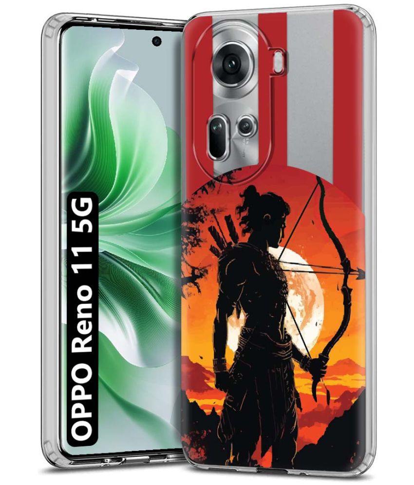     			NBOX Multicolor Printed Back Cover Silicon Compatible For Oppo Reno 11 5G ( Pack of 1 )