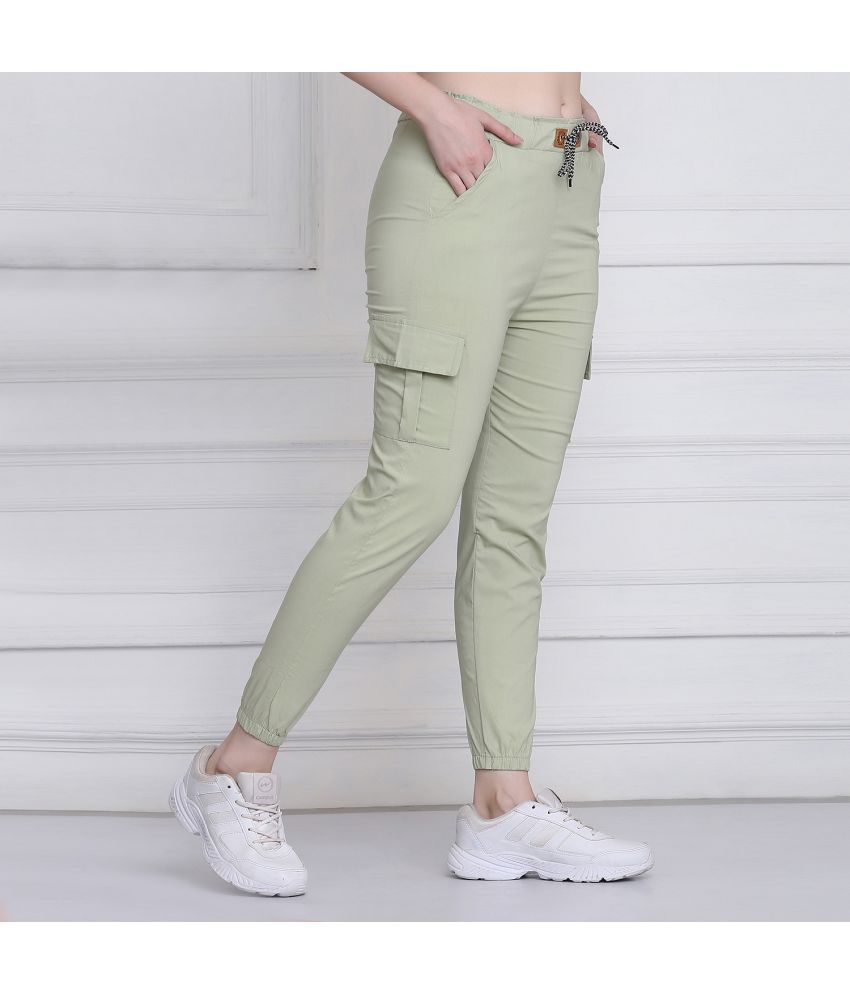     			BuyNewTrend Green Cotton Blend Slim Women's Cargo Pants ( Pack of 1 )