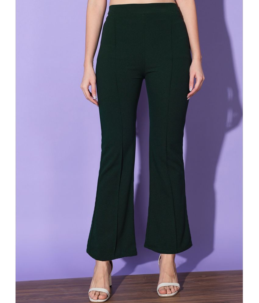     			BuyNewTrend Green Lycra Regular Women's Casual Pants ( Pack of 1 )
