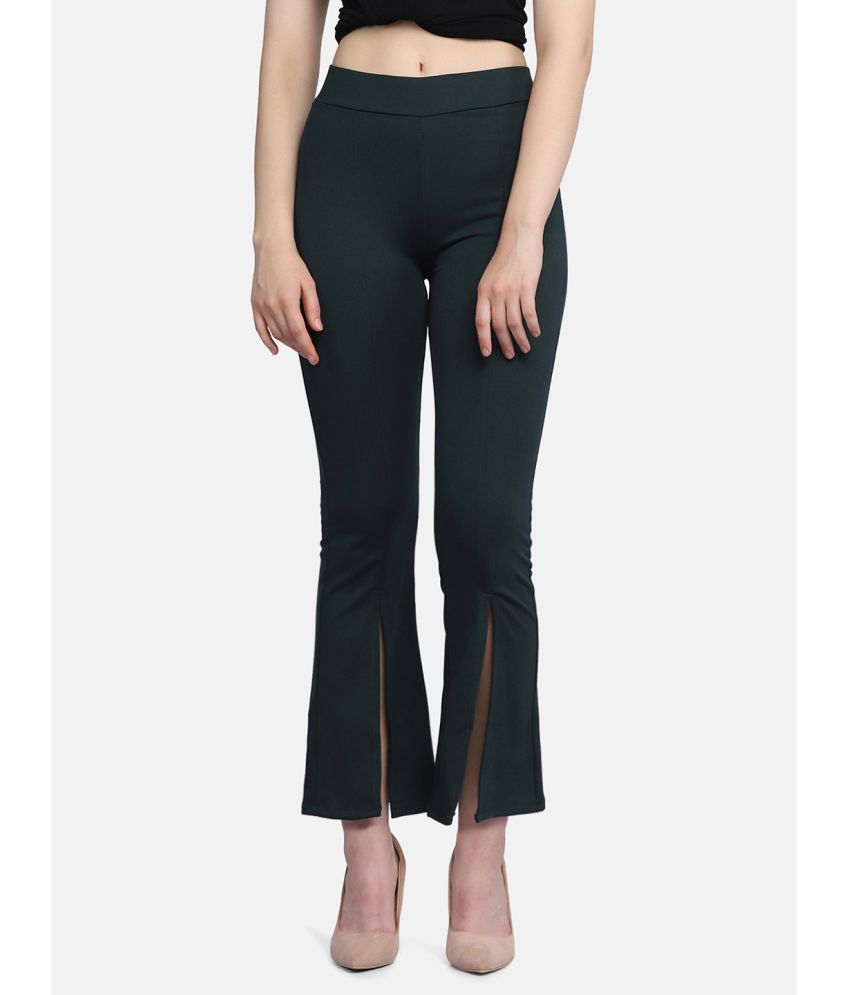     			BuyNewTrend Green Lycra Slim Women's Casual Pants ( Pack of 1 )