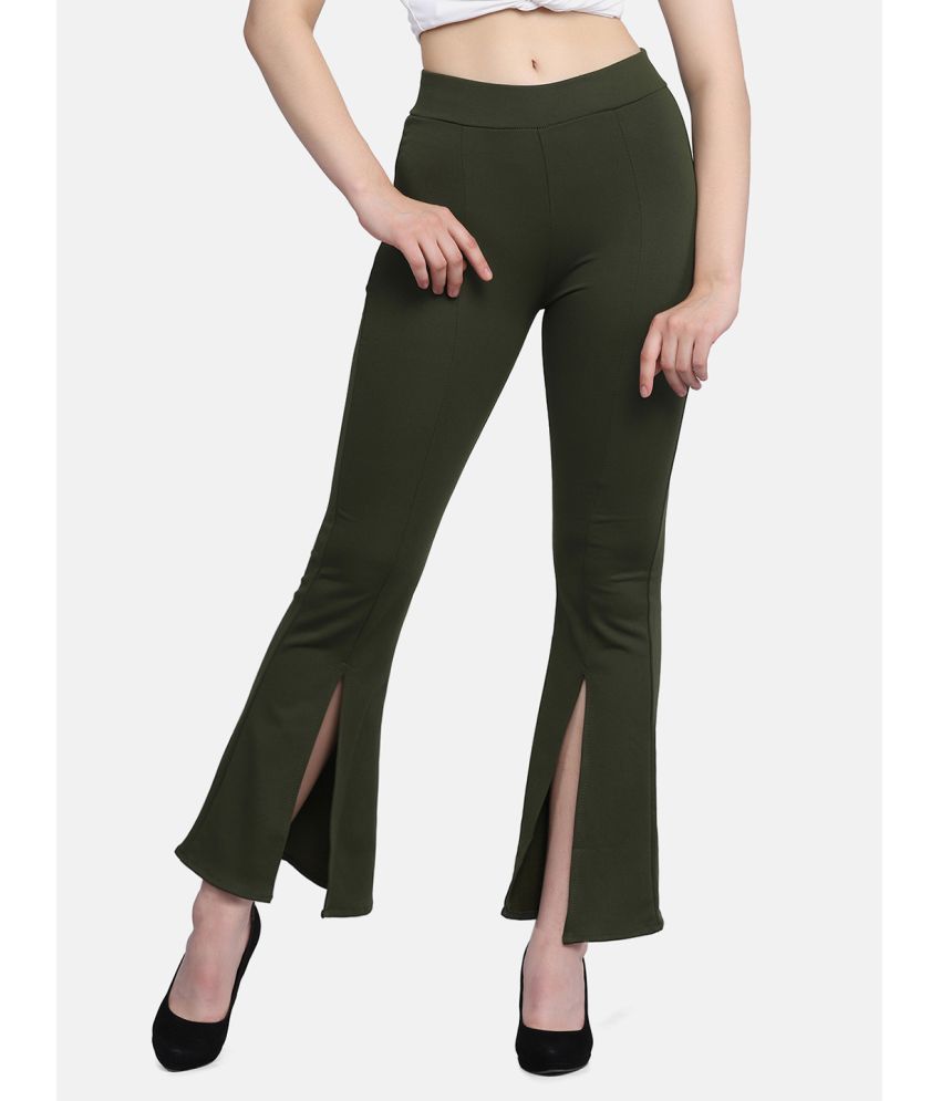     			BuyNewTrend Green Lycra Slim Women's Casual Pants ( Pack of 1 )