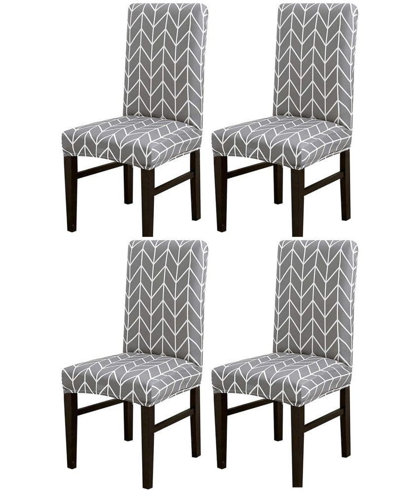     			House Of Quirk 1 Seater Polyester Chair Cover ( Pack of 4 )