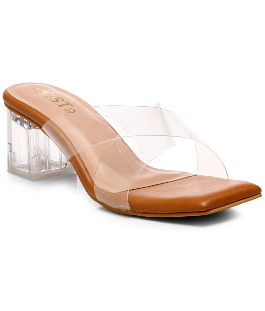     			Gnist Tan Women's Slip On Heels