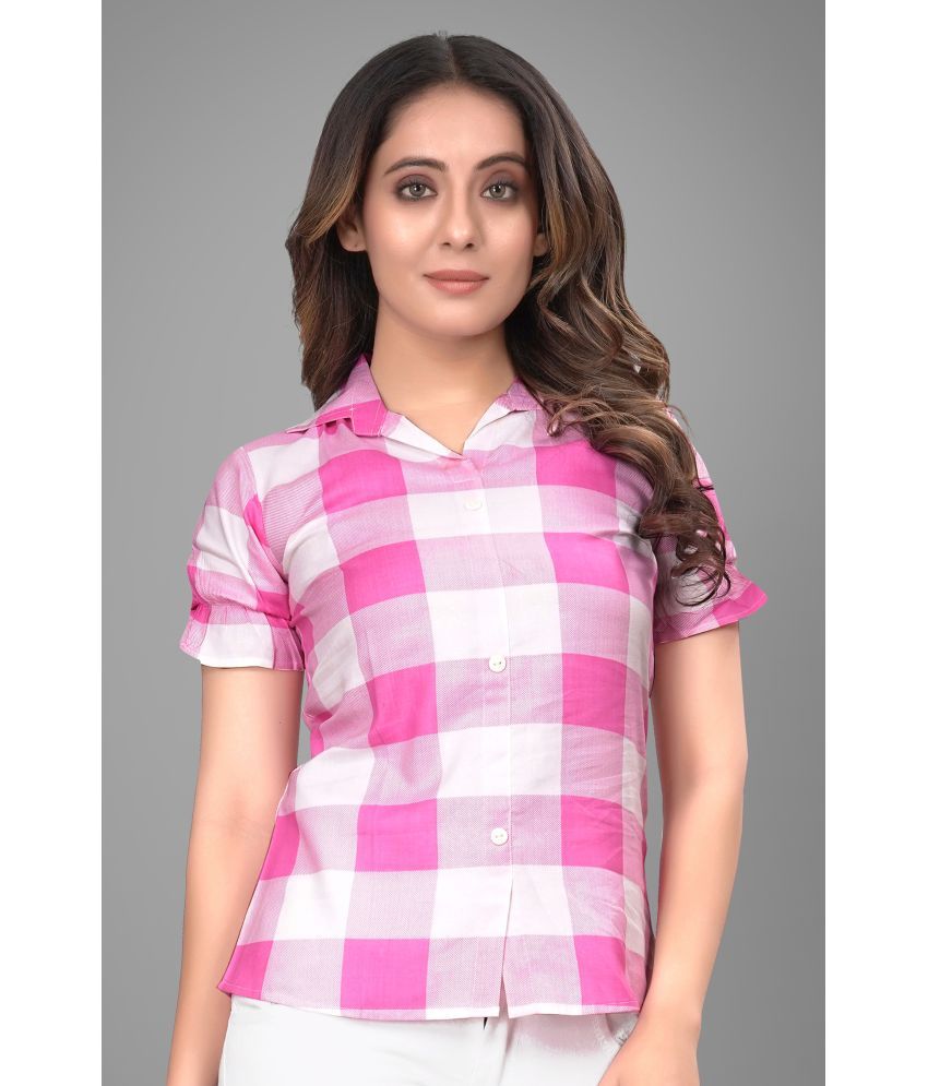     			SUR-T Pink Viscose Women's Shirt Style Top ( Pack of 1 )