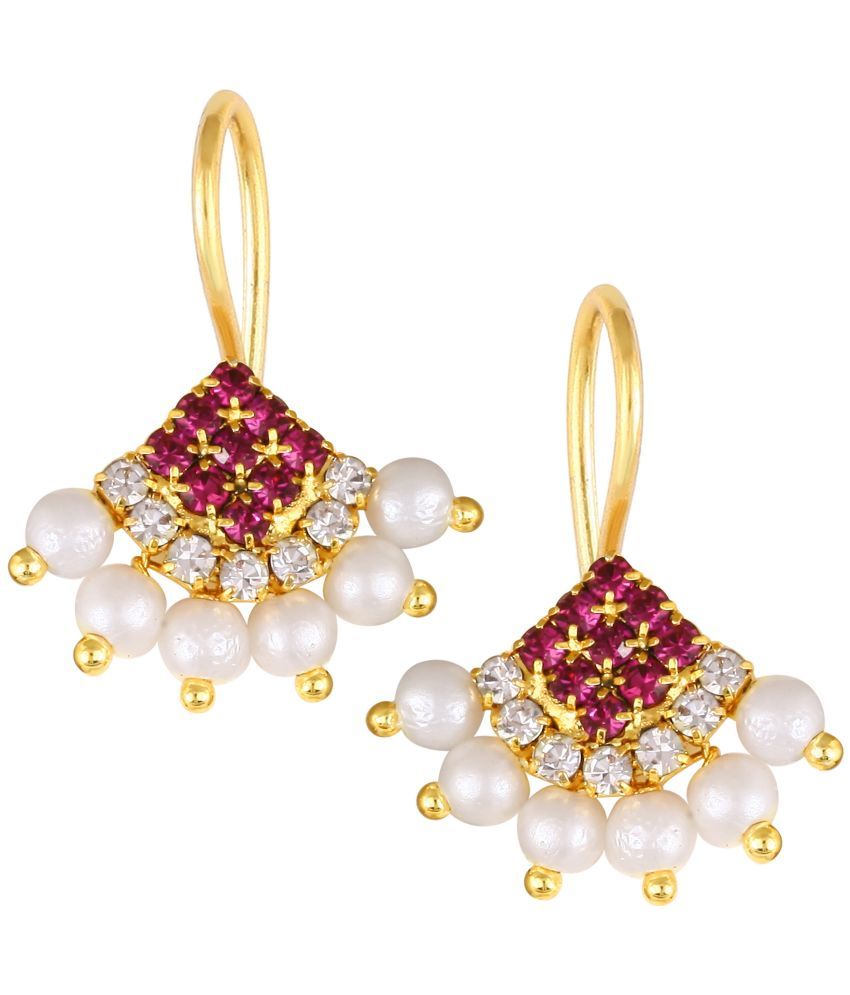     			VIVASTRI Pink Stud Earrings ( Pack of 1 )