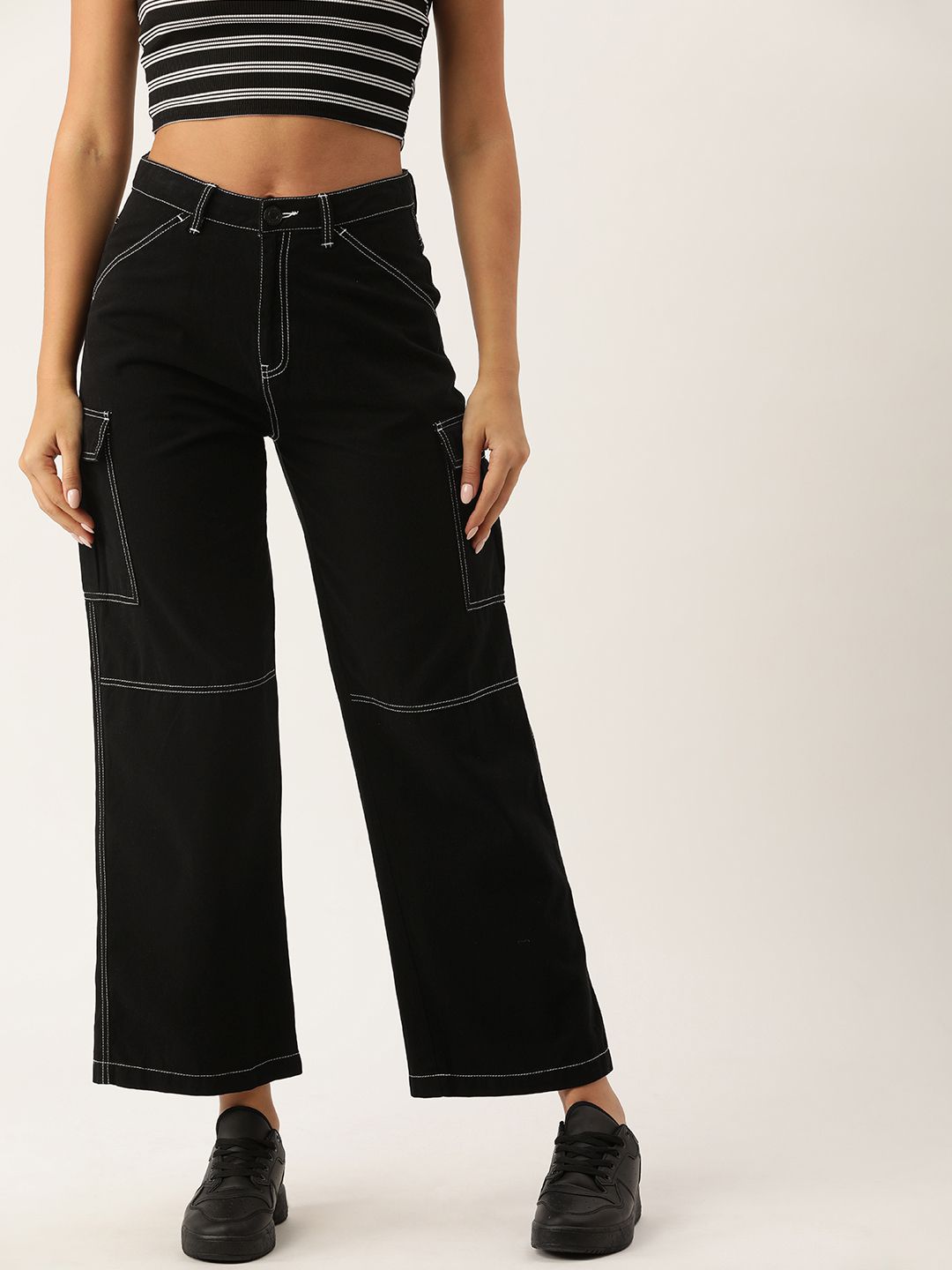     			Bene Kleed Black Cotton Regular Women's Casual Pants ( Pack of 1 )