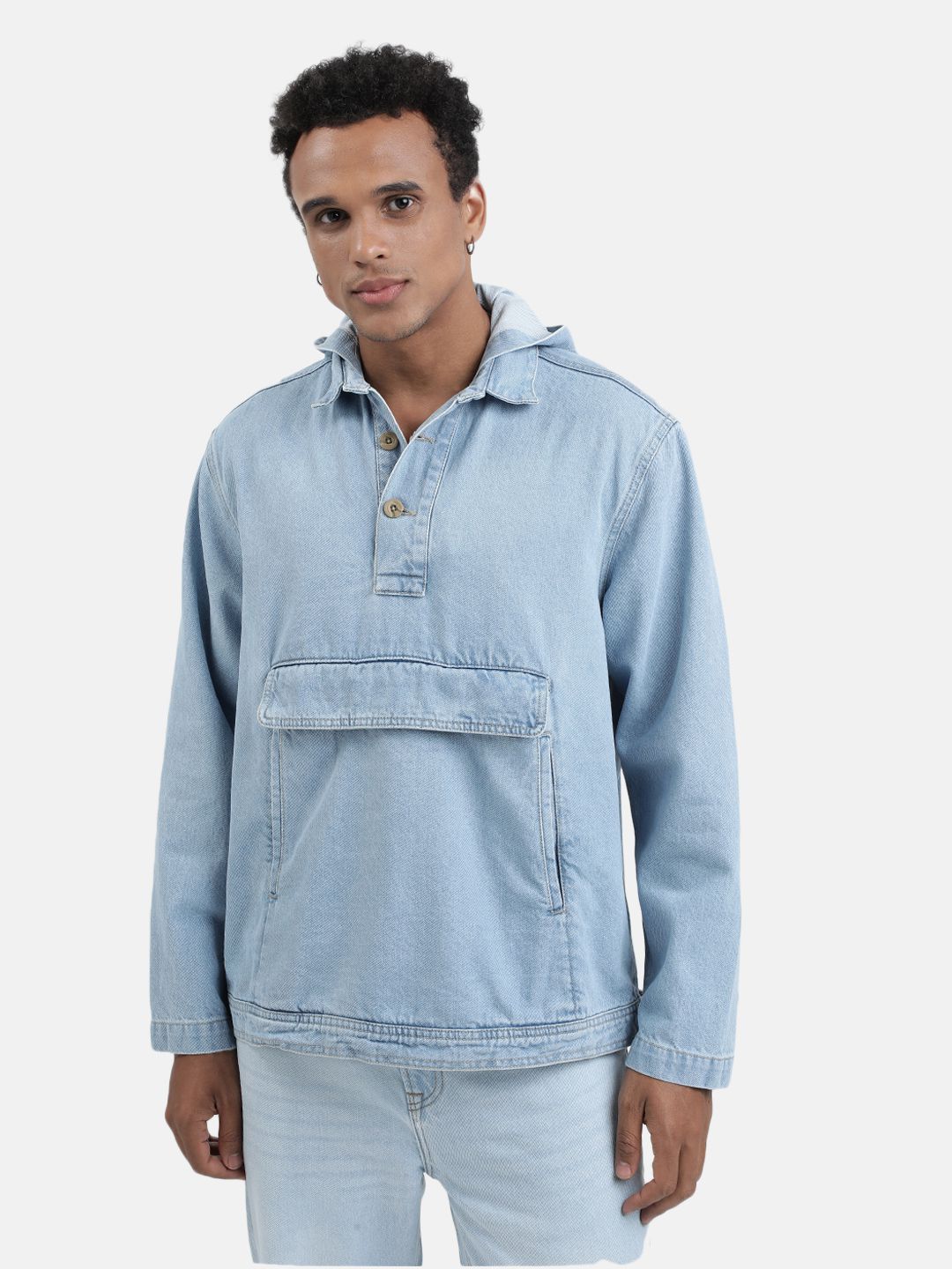     			Bene Kleed Cotton Hooded Men's Sweatshirt - Blue ( Pack of 1 )