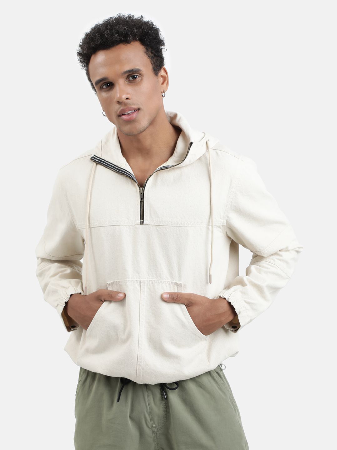     			Bene Kleed Cotton Hooded Men's Sweatshirt - Beige ( Pack of 1 )