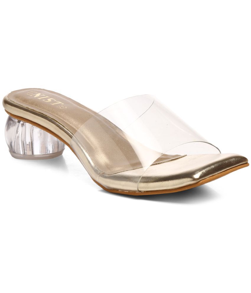     			Gnist Gold Women's Slip On Heels