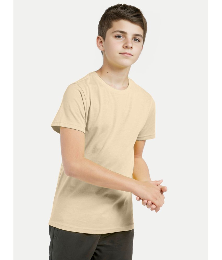     			Radprix Beige Cotton Blend Boy's T-Shirt ( Pack of 1 )