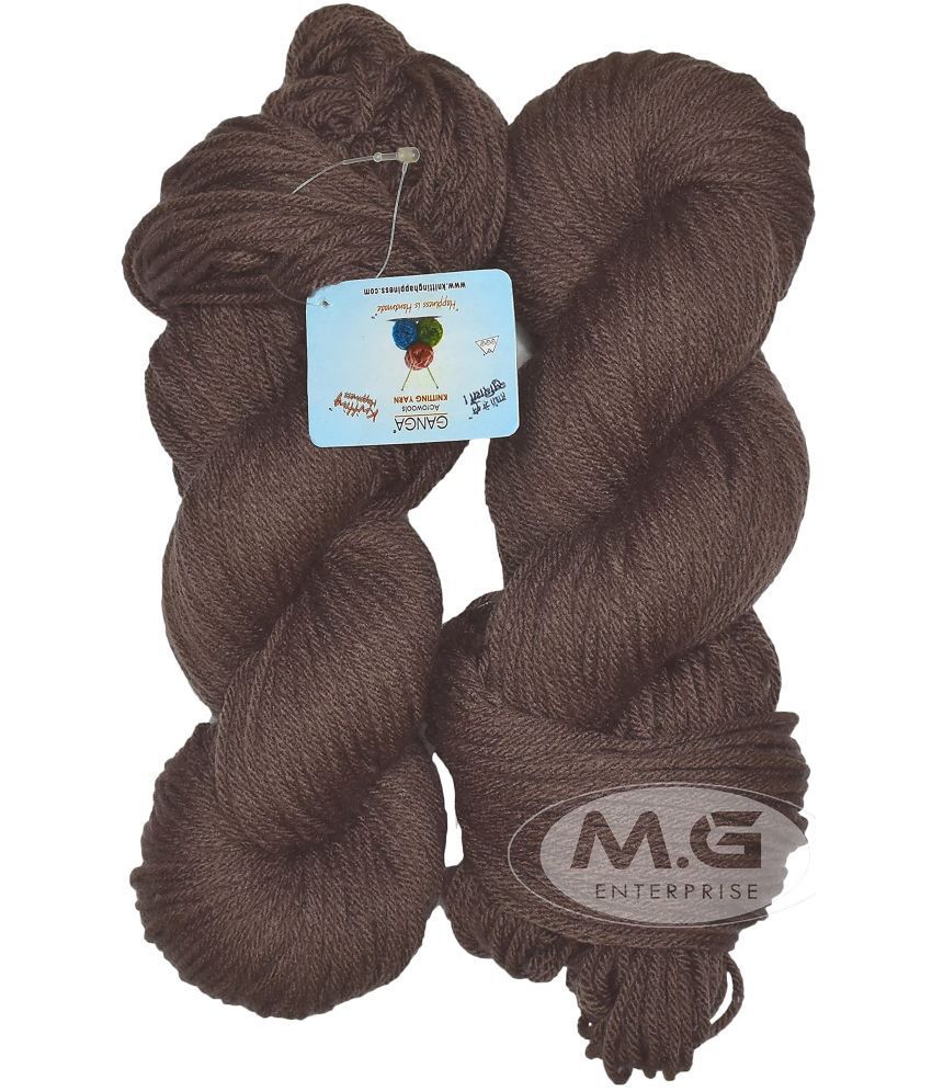     			Ganga Knitting Yarn Thick Chunky Wool, ALI Coffee 200 gm Best Used with Knitting Needles, Crochet Needles Wool Yarn for Knitting - i