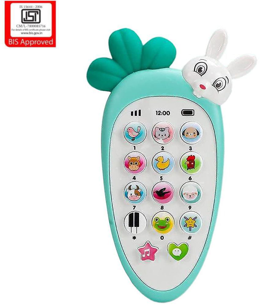     			Kids My First Touch Screen Mobile with Light and Sound Effect, A Neck Holder with Random Character Smartphone Toy (Multicolor)