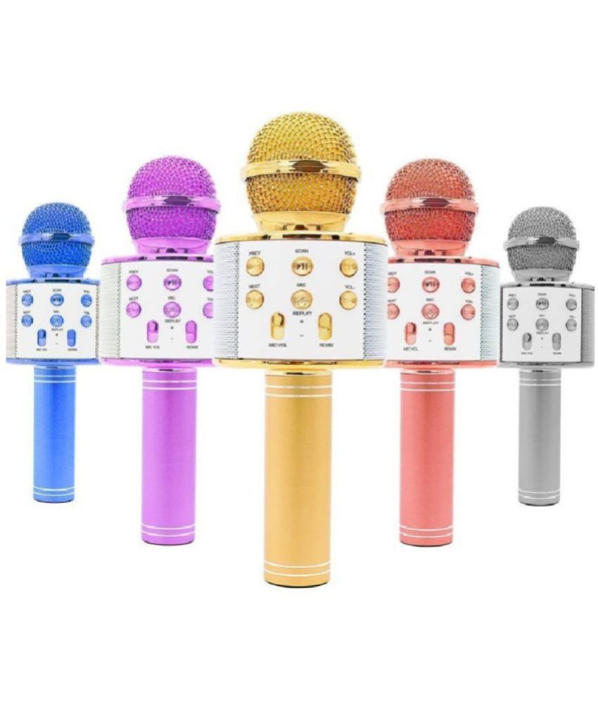     			Kidsaholic Advance Handheld Wireless Singing Mike Multi-function Bluetooth Karaoke Mic with Microphone Speaker