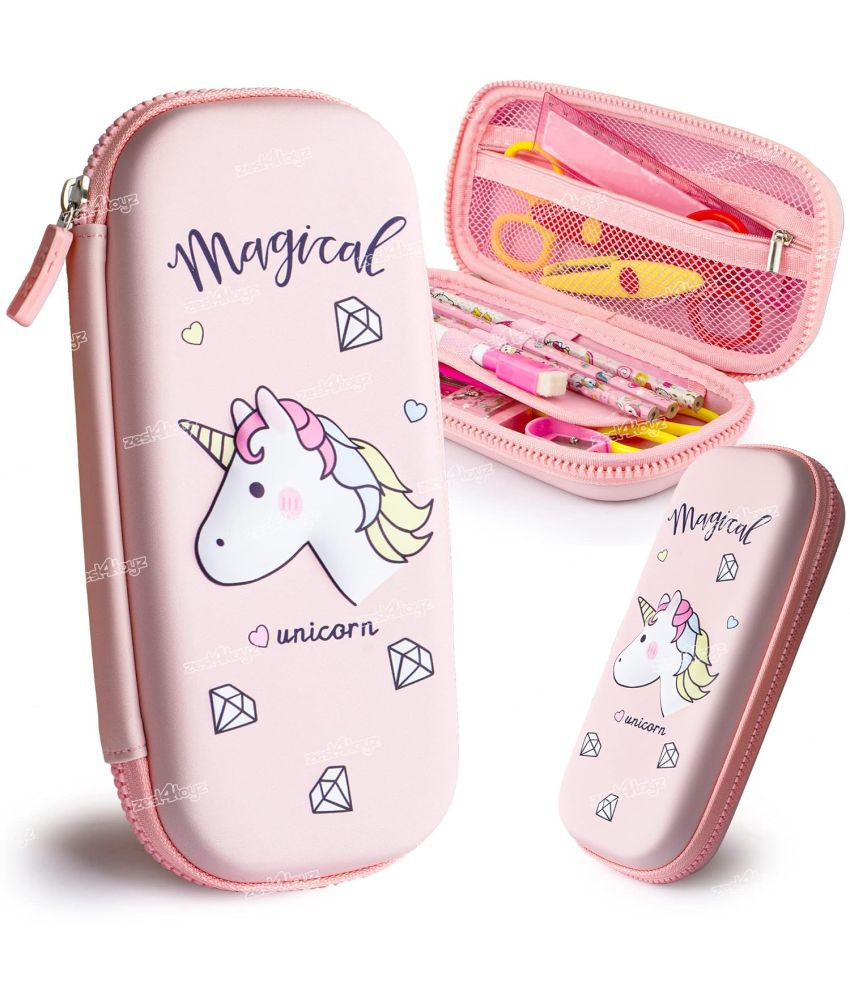     			Magical Time 3D Unicorn Cartoon Storage Pouch Pen Holder for School Girls Kids Large-Capacity Storage Box