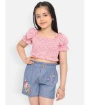 Nauti Nati Pack of 1 Girls Polyester Top ( Multicolor )