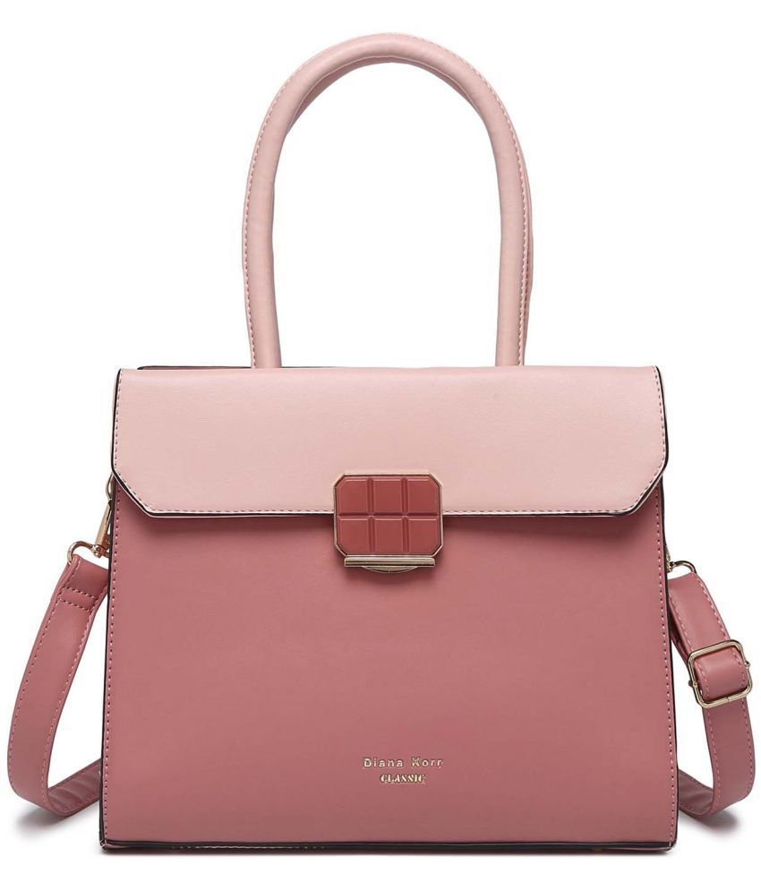     			Diana Korr Pink Faux Leather Sling Bag