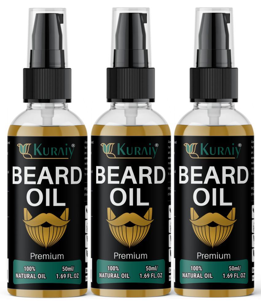     			KURAIY Volumizing Beard Oil ( Pack of 3 )