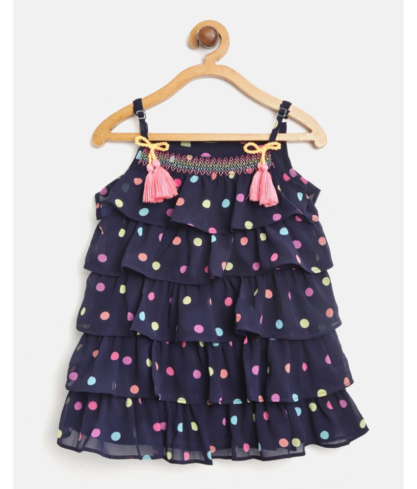     			Nauti Nati Navy Polyester Baby Girl Dress ( Pack of 1 )