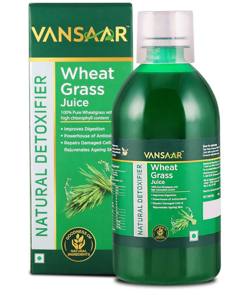     			Vansaar Wheatgrass Juice-500 ml | Natural Liver detox juice |Gut cleanser Juice