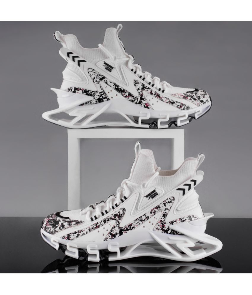     			atom Multi Print White Men's Lifestyle Shoes