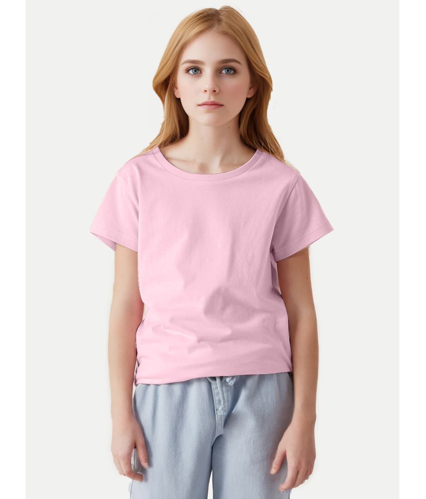     			Radprix Pink Cotton Blend Girls T-Shirt ( Pack of 1 )