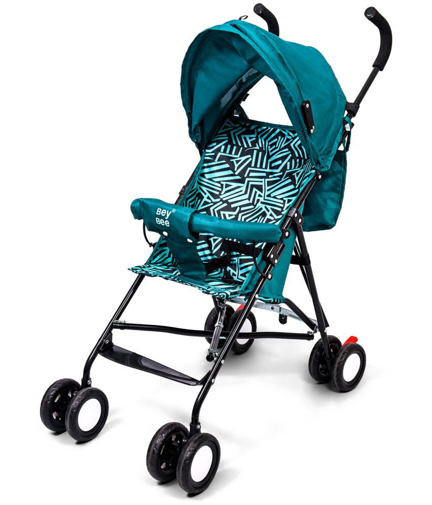     			BeyBee Travel Friendly Compact Baby Stroller|Buggy,Best Pram to Carry in Cabin and Car Storage for 6-36 Months Baby & Kids| 2 Point Safety Harness, Adjustable seat Recline, 15Kg Capacity (Teal)