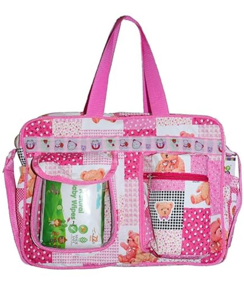     			Beybee Pink PU Diaper Bag ( 35 cm