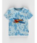 Nauti Nati Pack of 1 Boys Cotton T-Shirt ( Blue )