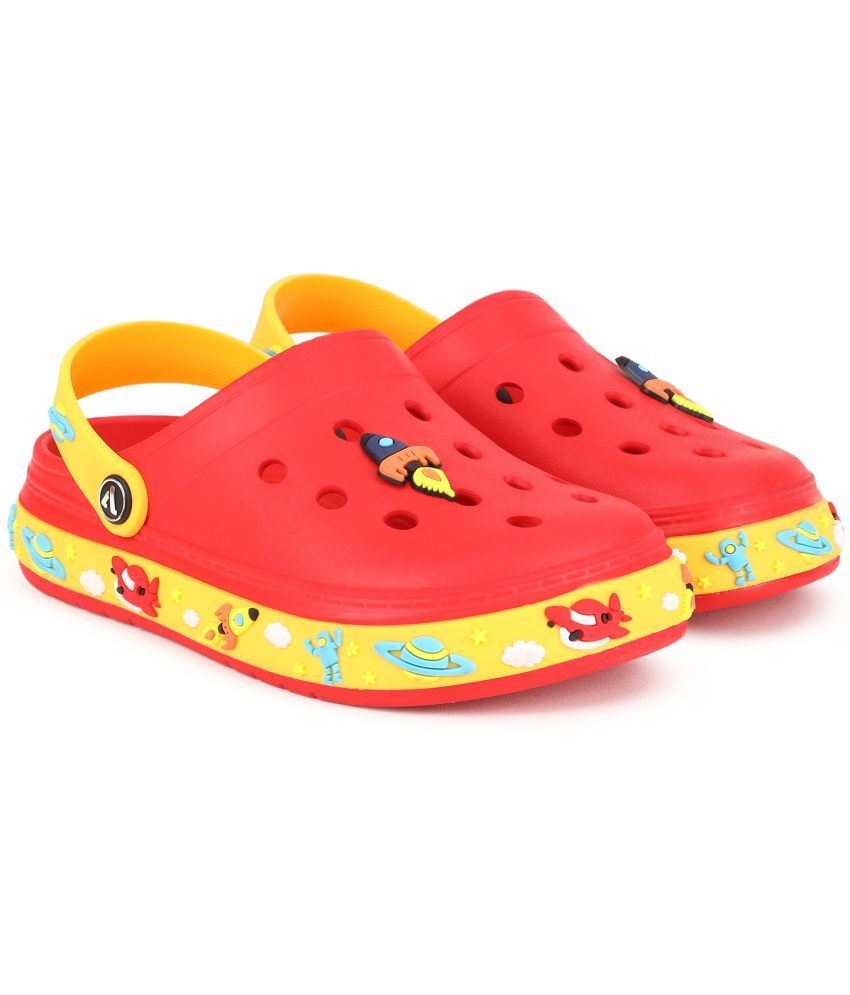     			Aqualite Boys Red & Yellow Clogs