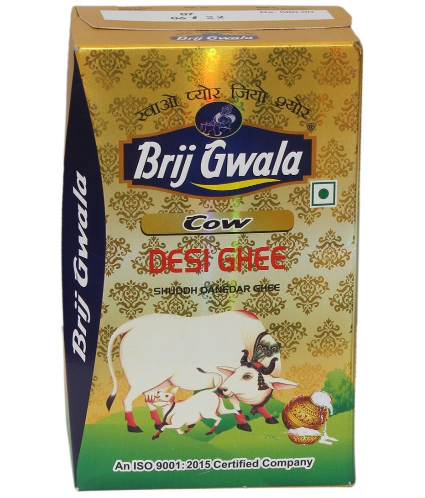     			BRIJ GWALA Made Traditionally from Curd Ghee for Better Digestion and Immunity Ghee 500 mL