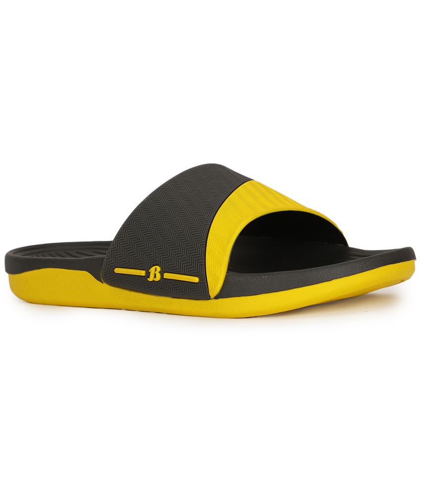     			Bata Yellow Men's Slide Flip Flop