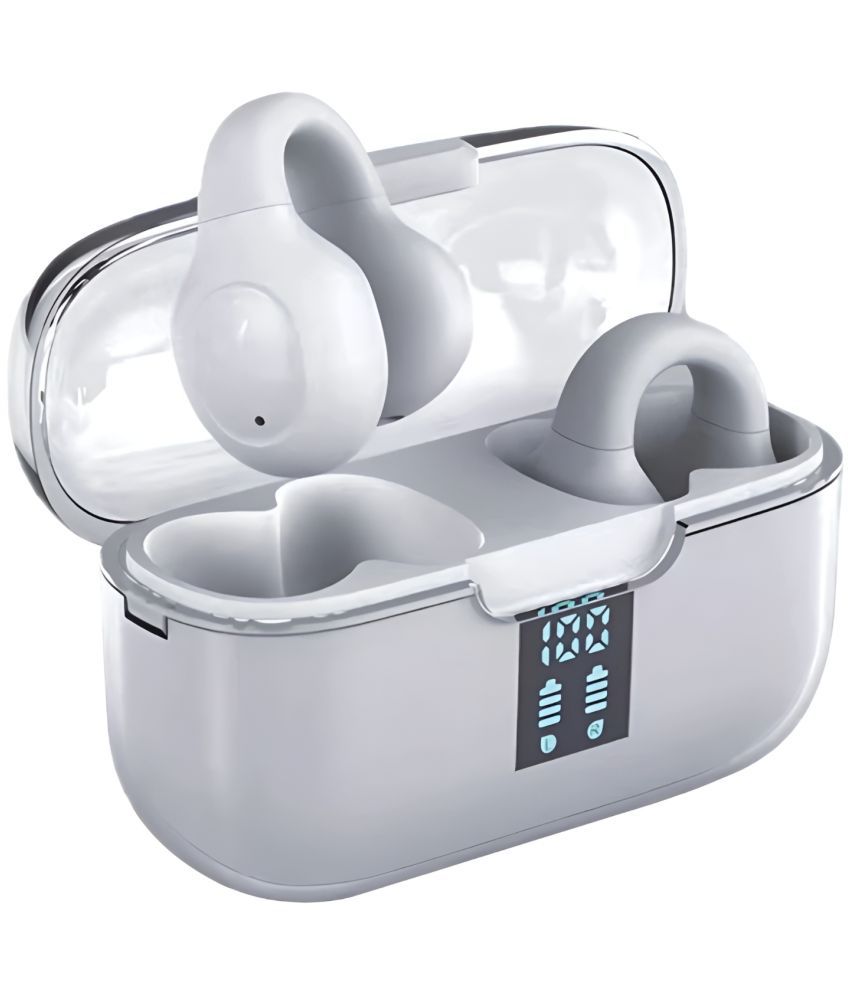     			COREGENIX Clip Ear Bluetooth True Wireless (TWS) In Ear 30 Hours Playback Low Latency IPX5(Splash & Sweat Proof) White