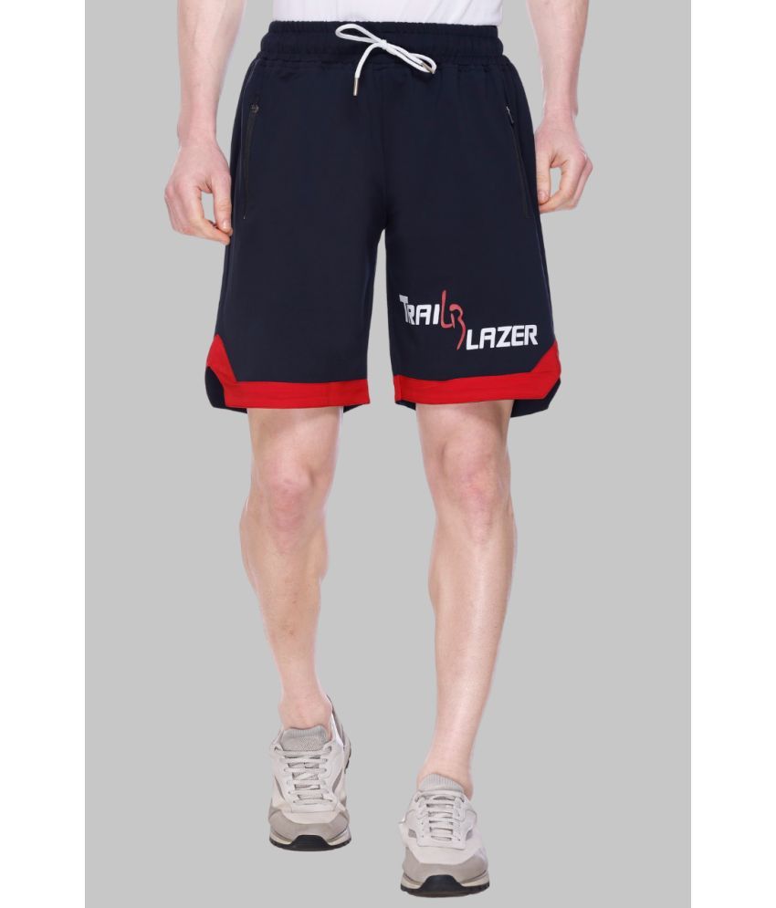     			LEEBONEE Navy Polyester Blend Men's Shorts ( Pack of 1 )