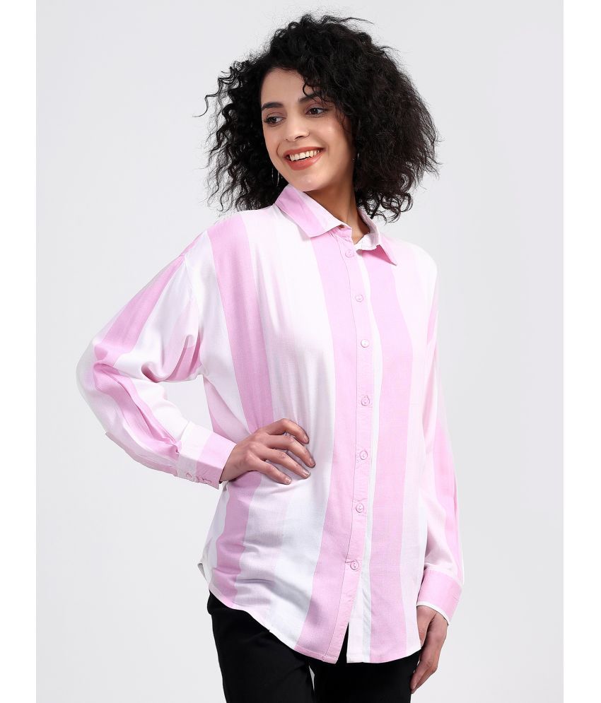     			Pret By Kefi Pink Rayon Women's Shirt Style Top ( Pack of 1 )