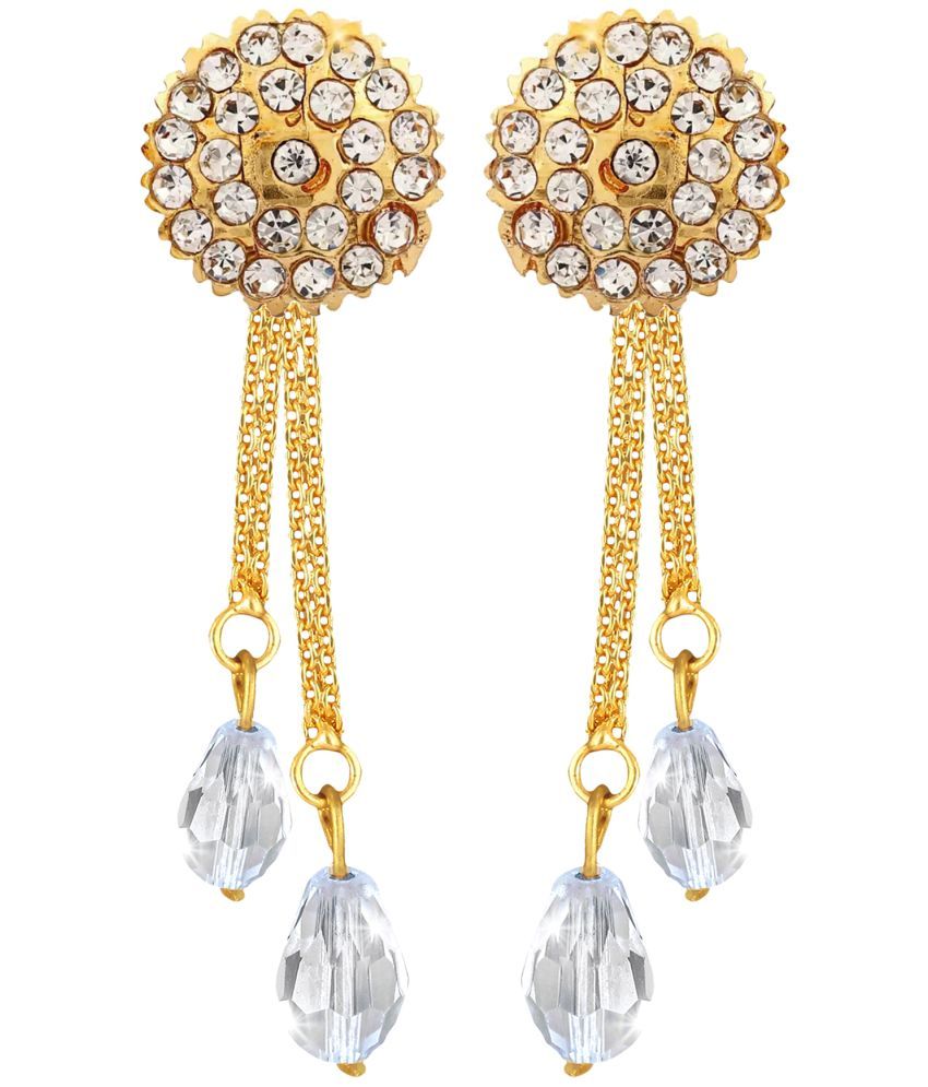     			VIVASTRI Golden Drop Earrings ( Pack of 1 )