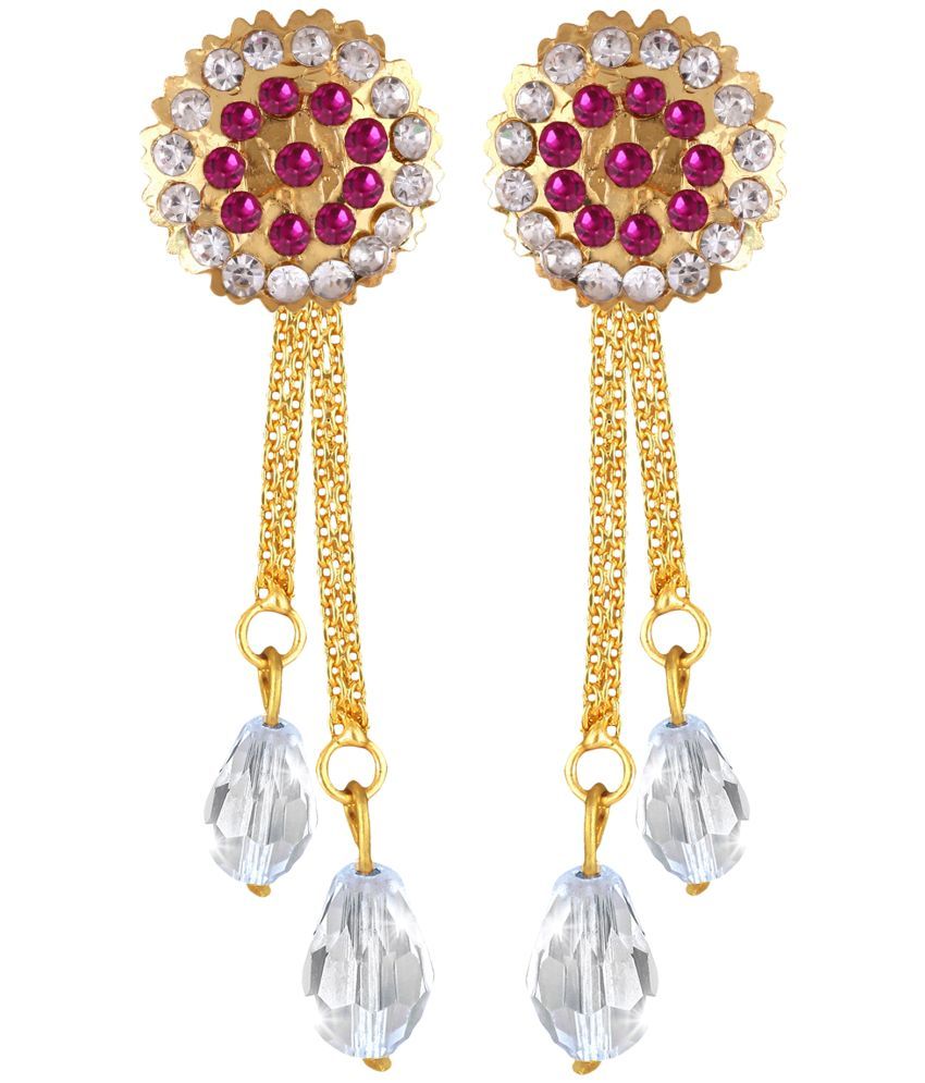     			VIVASTRI Golden Drop Earrings ( Pack of 1 )