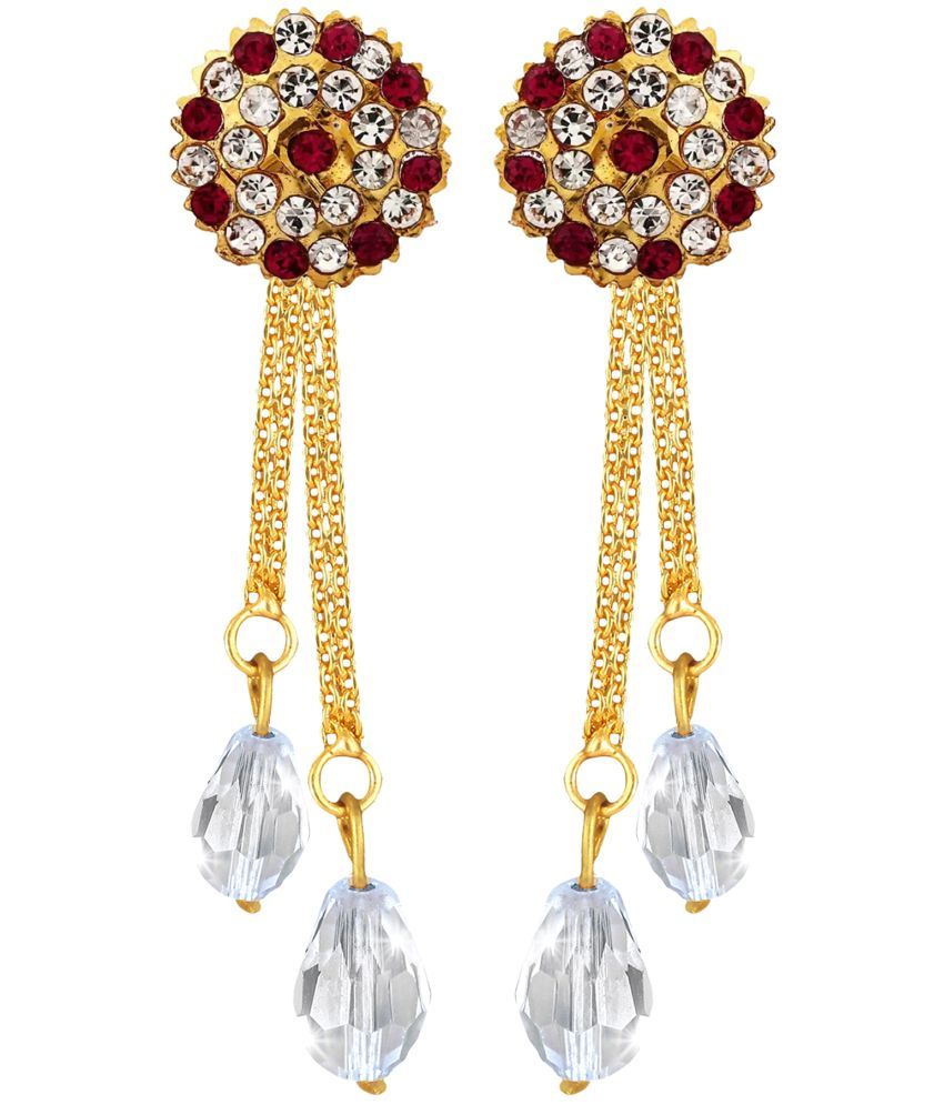     			VIVASTRI Golden Drop Earrings ( Pack of 1 )