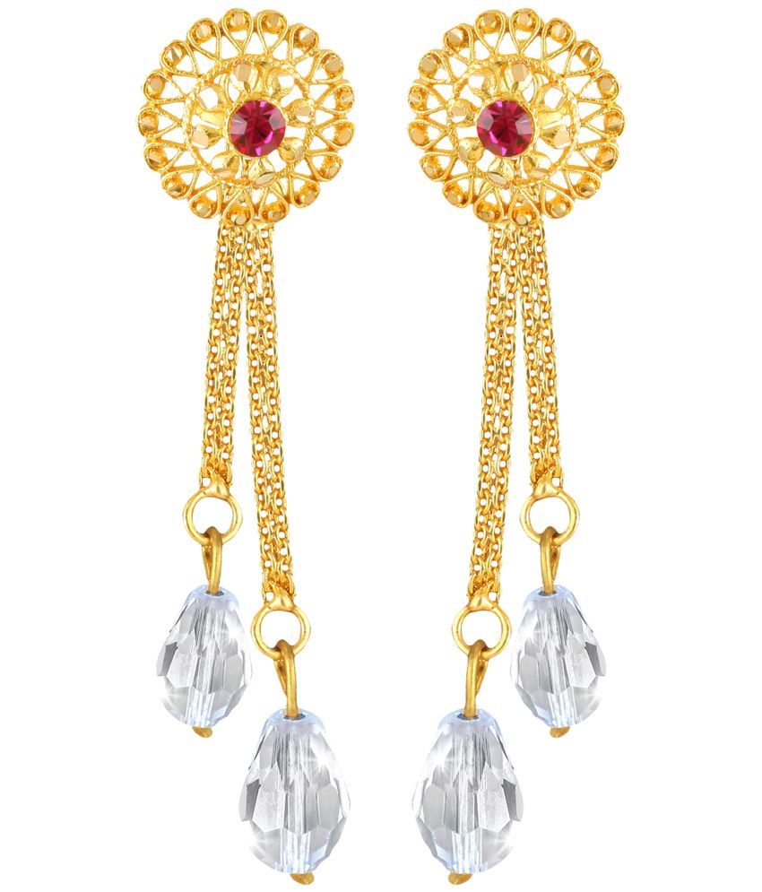     			VIVASTRI Golden Drop Earrings ( Pack of 1 )