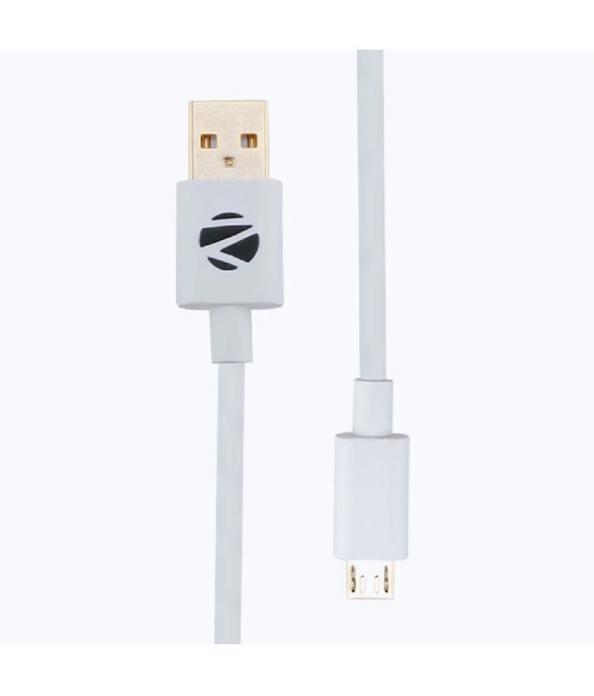     			Zebronics White 2.4 A Micro USB Cable 1 Meter