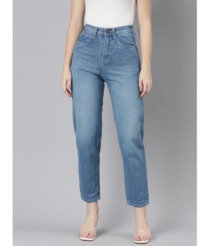     			Zheia - Blue Denim Straight Fit Women's Jeans ( Pack of 1 )