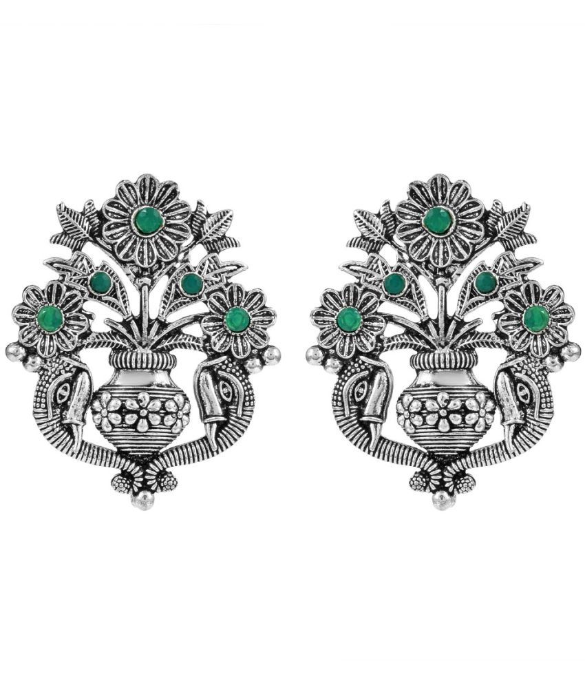     			ADMIER Green Stud Earrings ( Pack of 1 )