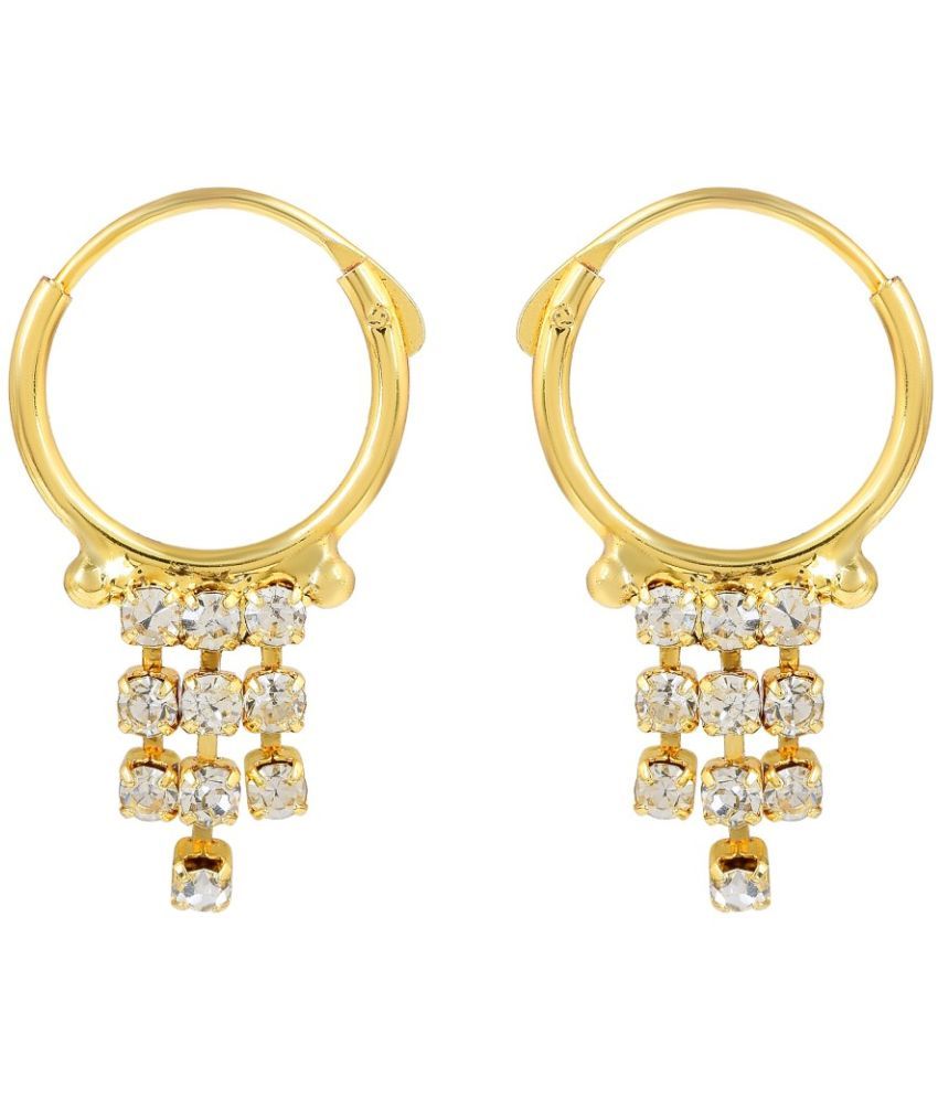     			ADMIER Yellow Hoops Earrings ( Pack of 1 )