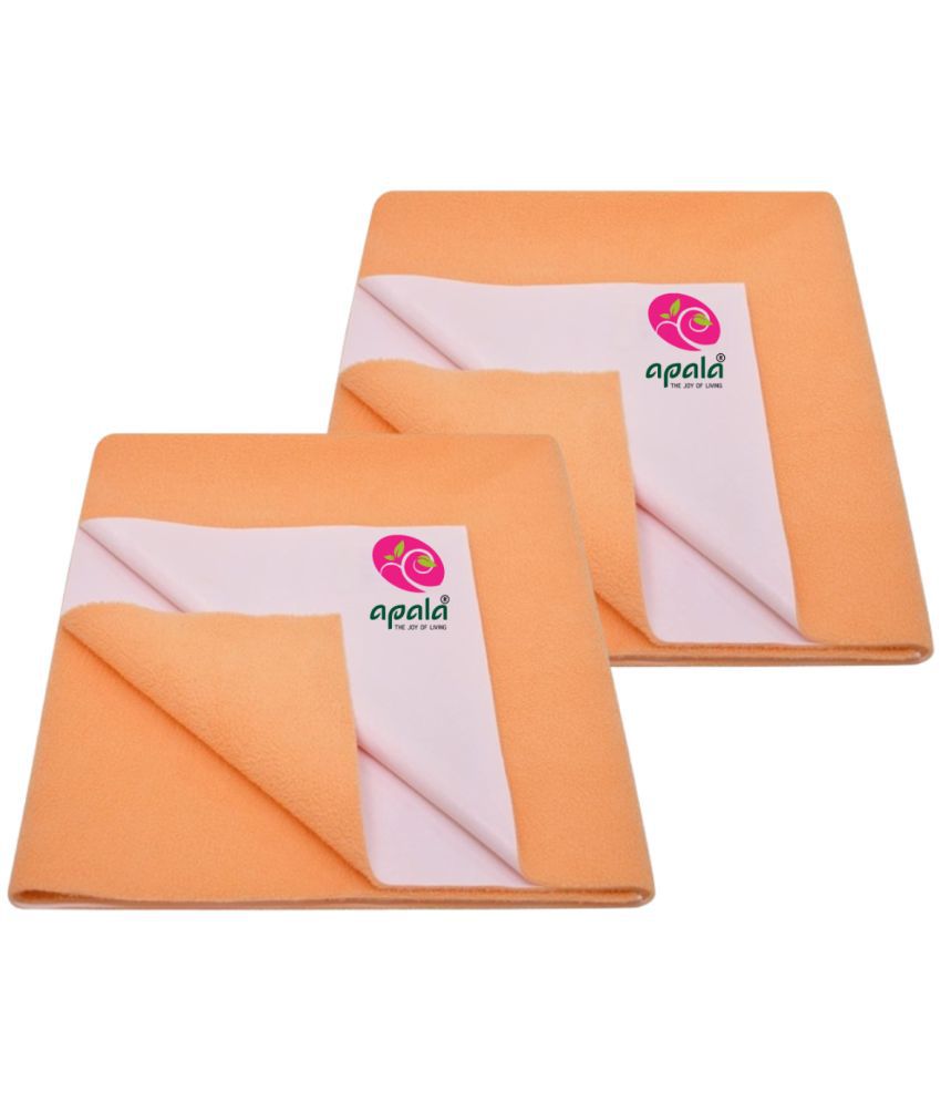     			Apala Orange Laminated Bed Protector Sheet ( Pack of 2 )